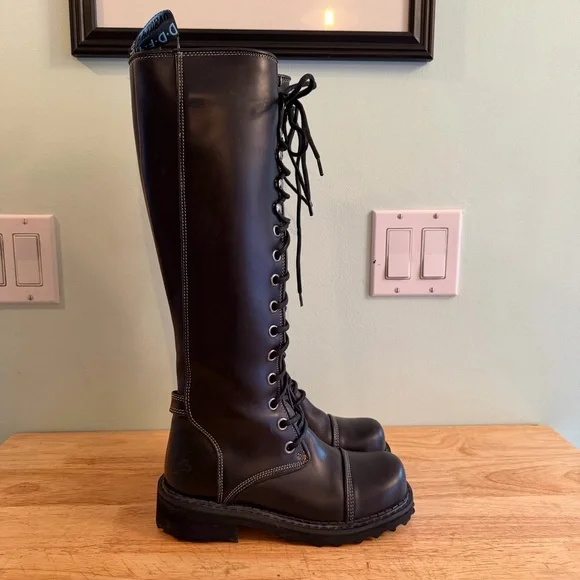 Fluevog Jessamy Knee-High Lace-Up Boots Size 6.5 - Picture 5 of 15